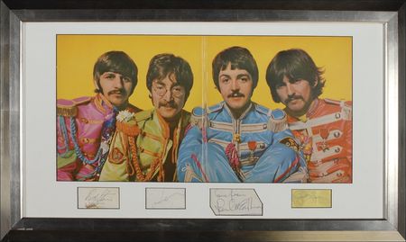 Lot #712 Beatles: Complete set of Fab Four signatures - Image 1