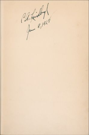 Lot #437 Charles Lindbergh: Lindy signs his story - Image 1