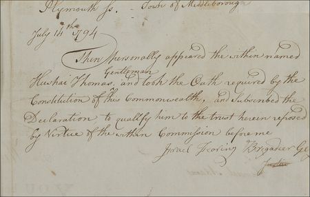 Lot #185 Declaration of Independence: Samuel Adams - Image 3