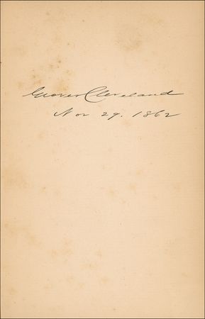 Lot #22 Grover Cleveland: A volume of Poe, bearing