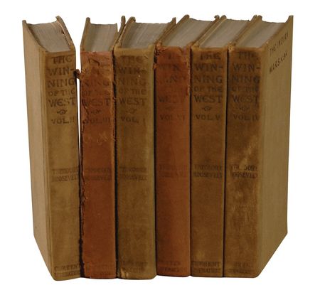 Lot #130 Theodore Roosevelt: Roosevelt signs his Winning of the West six-volume set for a friend - Image 3