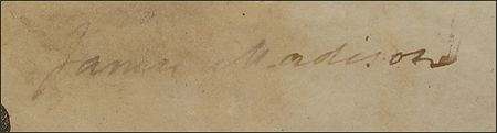 Lot #87 James Madison: The day after Detroit and control of Lake Erie falls to the British navy, the president promotes an officer in the US Marines - Image 2