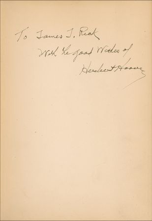 Lot #68 Herbert Hoover Book - Image 1