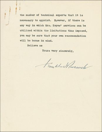 Lot #124 Franklin D. Roosevelt Typed Letter Signed - Image 2