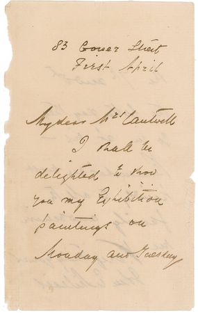 Lot #543 John Everett Millais Handwritten Letter Signed - Image 1
