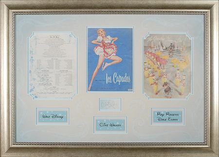 Lot #612 Walt Disney: Disney checks out Fantasia at the Ice Capades - Image 1