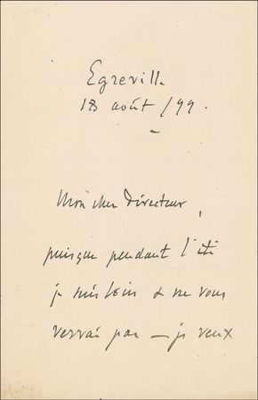 Lot #683 Jules Massenet Handwritten Letter Signed - Image 1