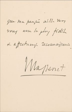 Lot #683 Jules Massenet Handwritten Letter Signed - Image 2