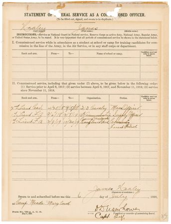 Lot #47 Dwight D. Eisenhower: Captain Eisenhower signs a federal service report - Image 1