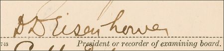 Lot #47 Dwight D. Eisenhower: Captain Eisenhower signs a federal service report - Image 2