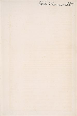 Lot #207 Philo T. Farnsworth Book - Image 1
