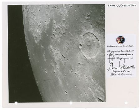 Lot #410 Gene Cernan Apollo 17 Flown Lunar Map - Image 3