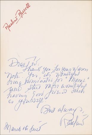 Lot #1045 Rosalind Russell Letters - Image 1