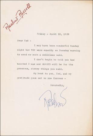 Lot #1045 Rosalind Russell Letters - Image 2