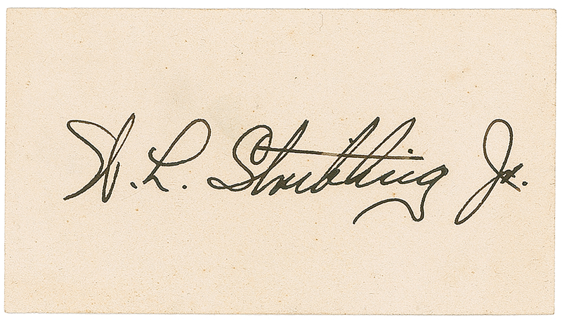 Lot 1309 Young Stribling Signature