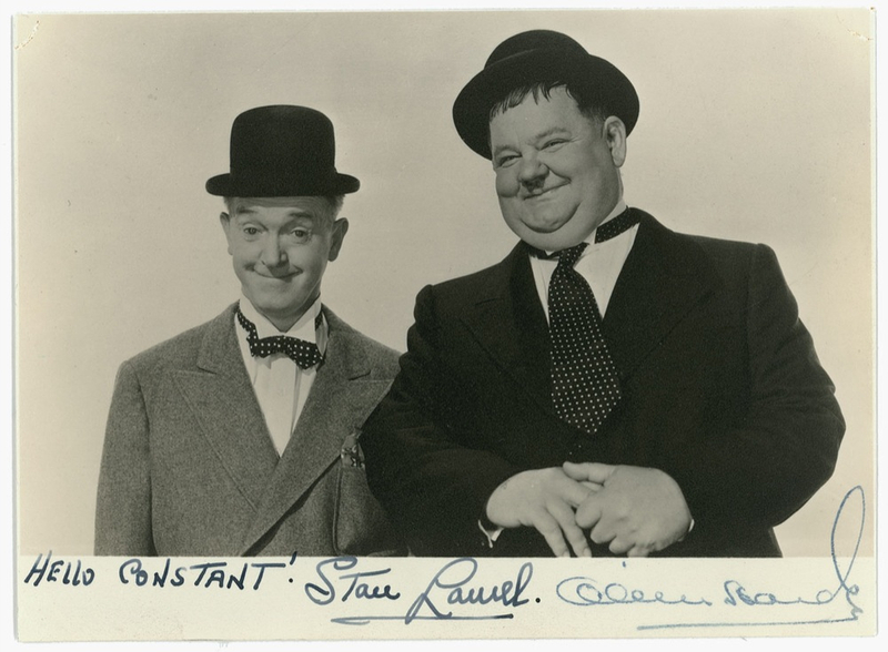 Lot 1014 Laurel and Hardy Signed Photograph