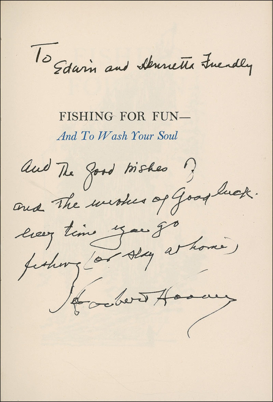 Lot 66 Herbert Hoover Book