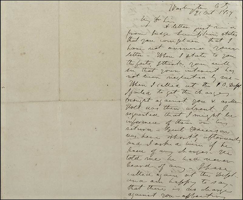 Lot 202 Howell Cobb Handwritten Letter Signed