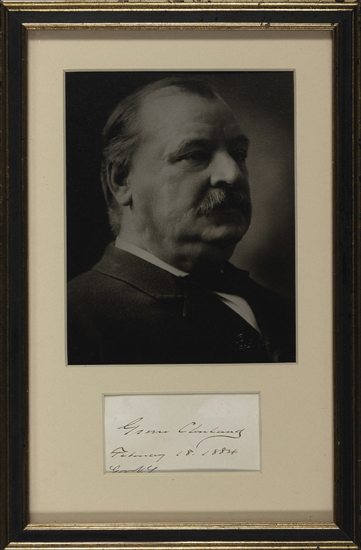 Lot 16 Grover Cleveland Signature