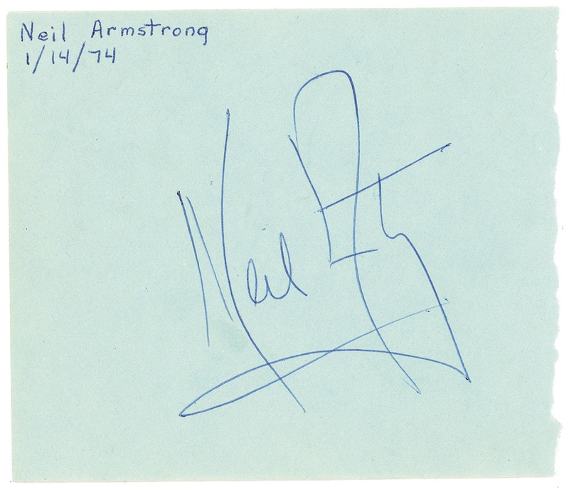Lot 438 Neil Armstrong Signature