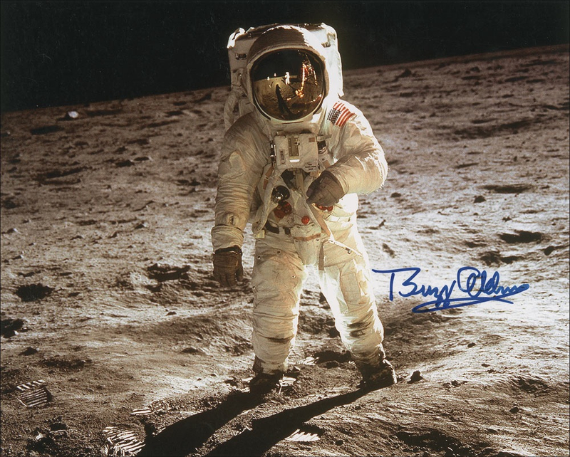 Lot 420 Buzz Aldrin Signed Photograph