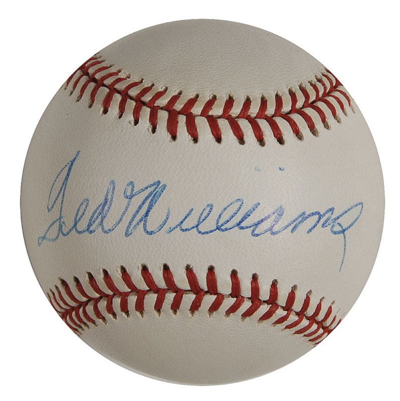 Lot 1318 Ted Williams Baseball