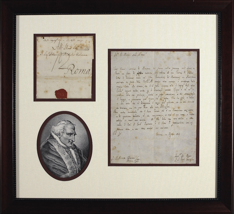 Lot 296 Pope Pius VIII Signed Letter