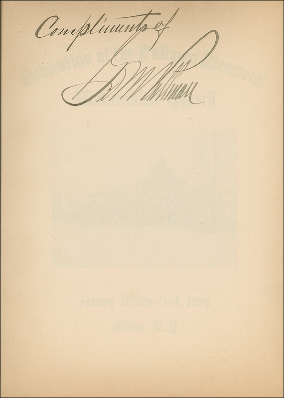 Lot 299 George Pullman Booklet