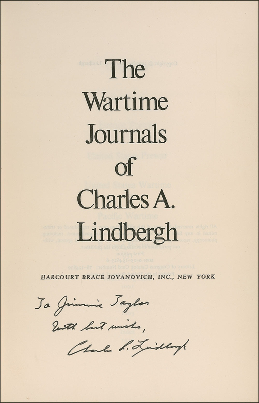 Lot 472 Charles Lindbergh and Igor Sikorsky: Airplane and helicopter: aviation pioneers Lindbergh and Sikorsky