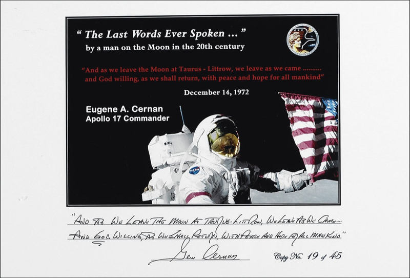Lot 433 Apollo 17: Gene Cernan 