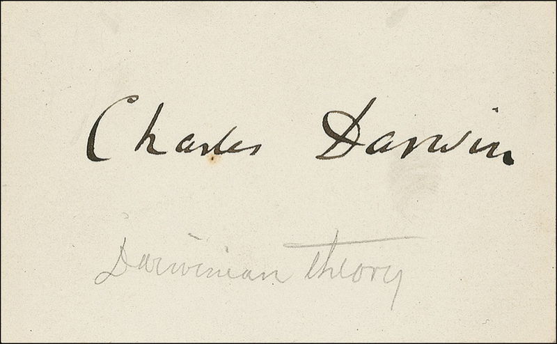 Lot 210 Charles Darwin: The most influential naturalist’s crisp and bold signature