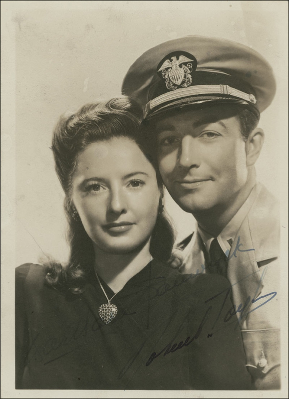 Lot 1106 Robert Taylor and Barbara Stanwyck Signed Photograph