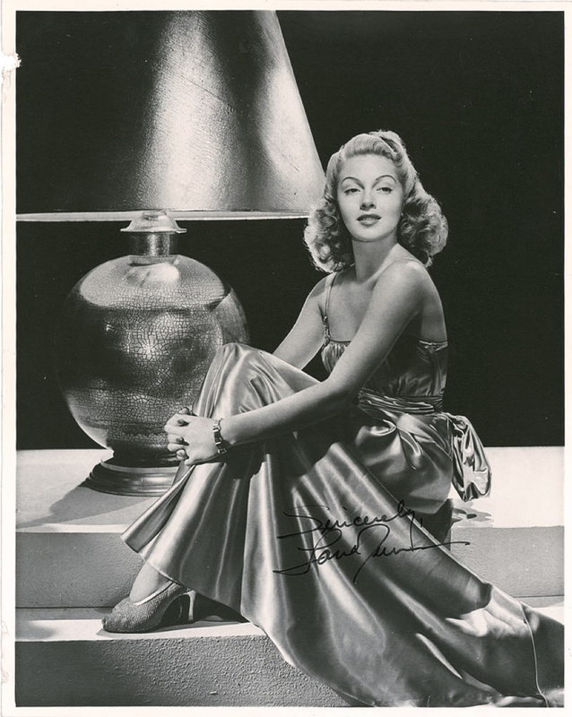 Lot 1117 Lana Turner Signed Photograph