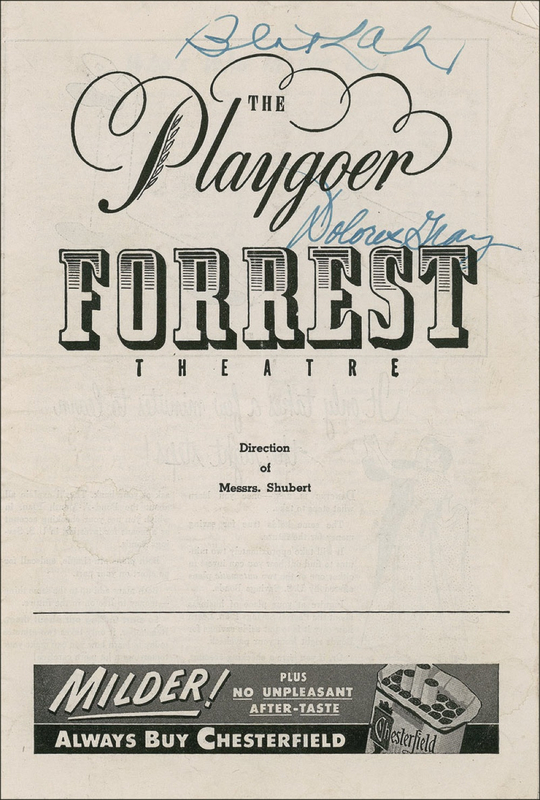 Lot 1011 Bert Lahr Program