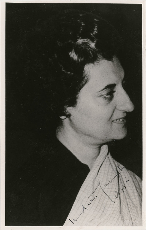 Lot 254 Indira Gandhi Signed Photograph