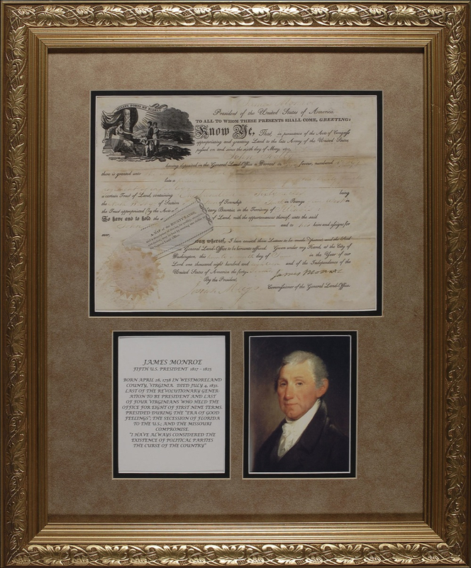 Lot 101 James Monroe Signed Document