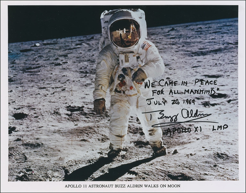 Lot 421 Buzz Aldrin Signed Photograph