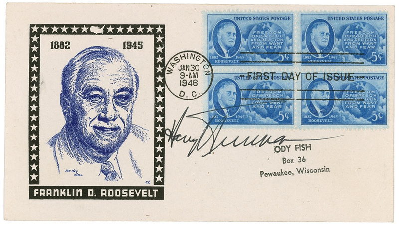 Lot 165 Harry S. Truman First Day Cover