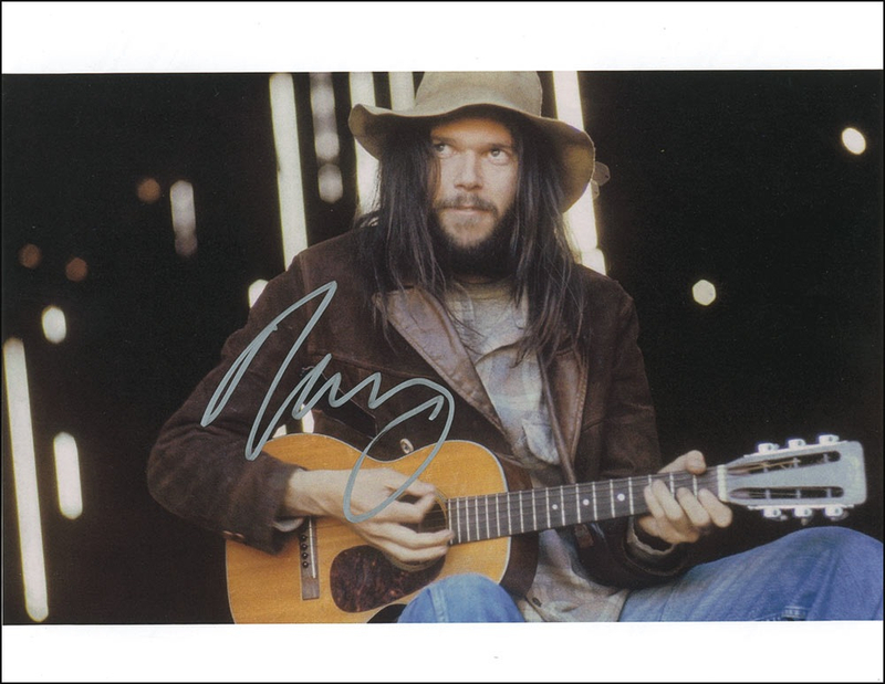 Lot 854 Neil Young Signed Photograph