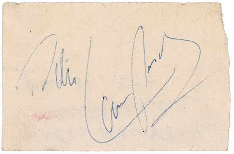 Lot 1018 Peter Lawford Signatures