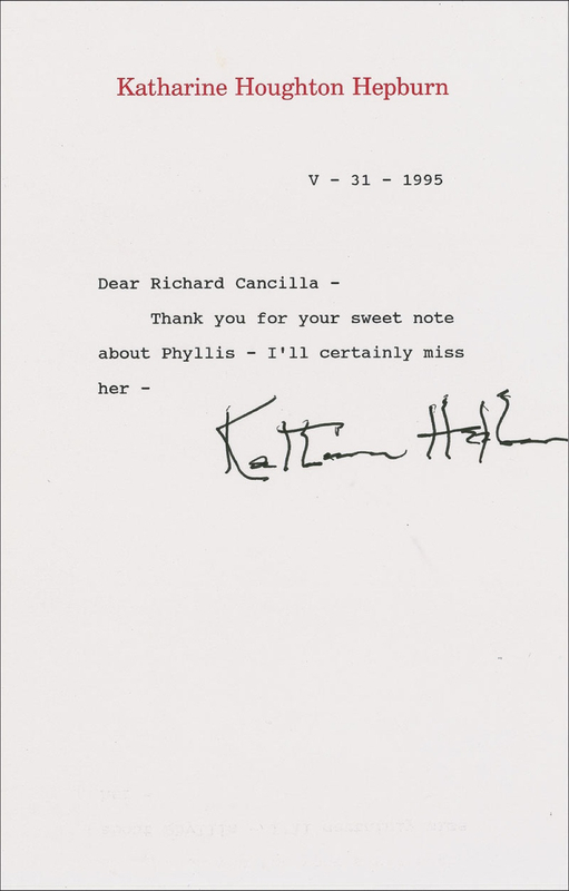 Lot 977 Katharine Hepburn