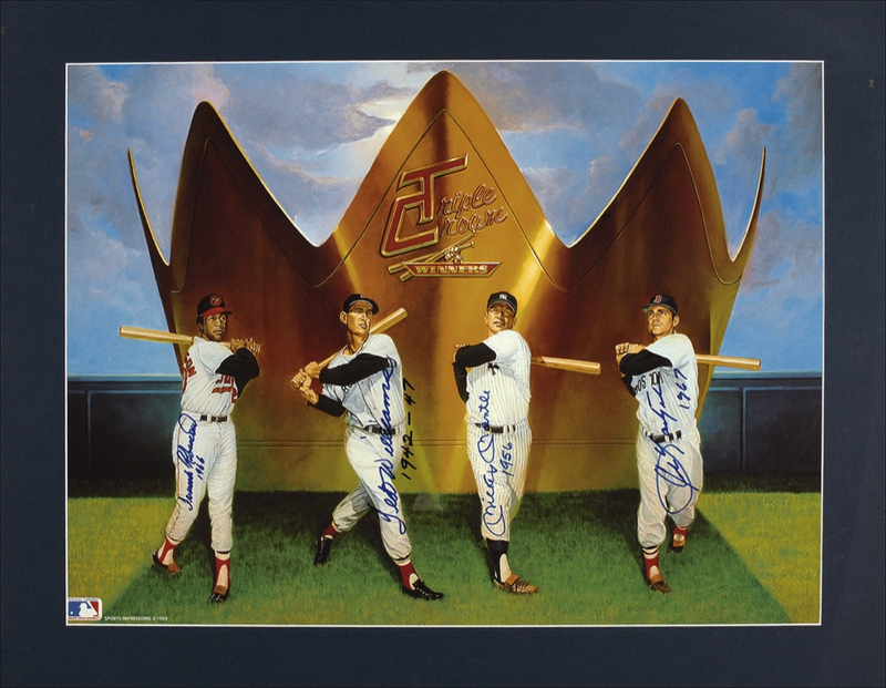 Lot 1158 Baseball: Triple Crown Winners Print
