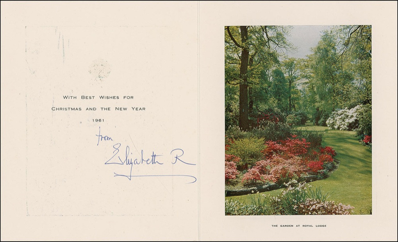 Lot 248 Elizabeth, Queen Mother Christmas Card