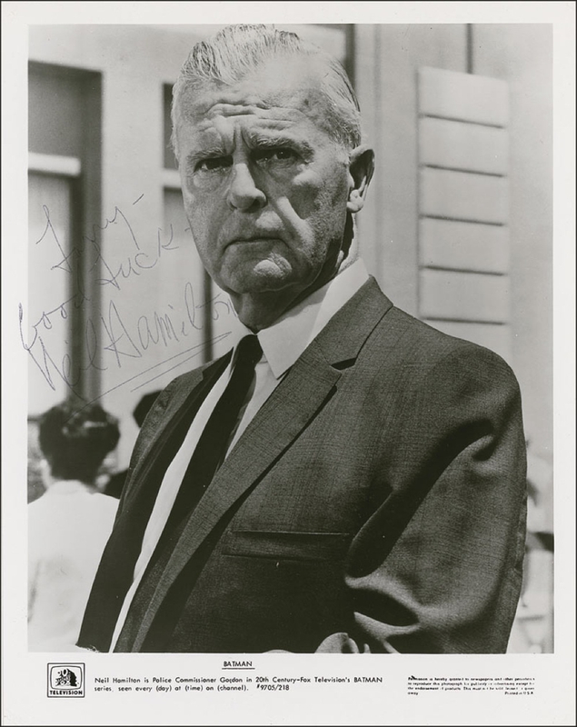 Lot 875 Batman: Neil Hamilton Signed Photograph