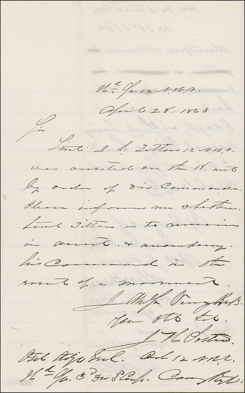 Lot 398 Joseph H. Potter Handwritten Letter Signed
