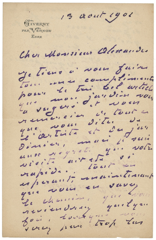Lot 587 Claude Monet: The legendary Impressionist offers a glimpse into the inspiration for his finest masterpieces