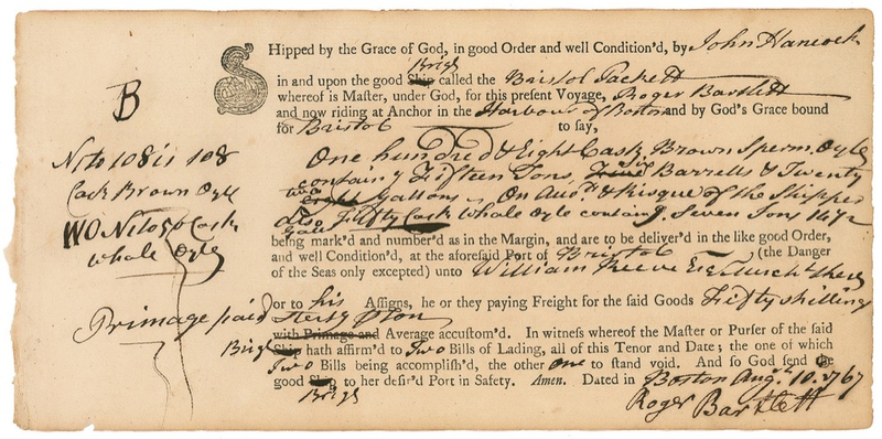 Lot 265 John Hancock Signed Document