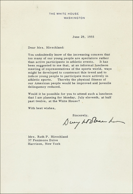 Lot 33 Dwight D. Eisenhower Typed Letter Signed