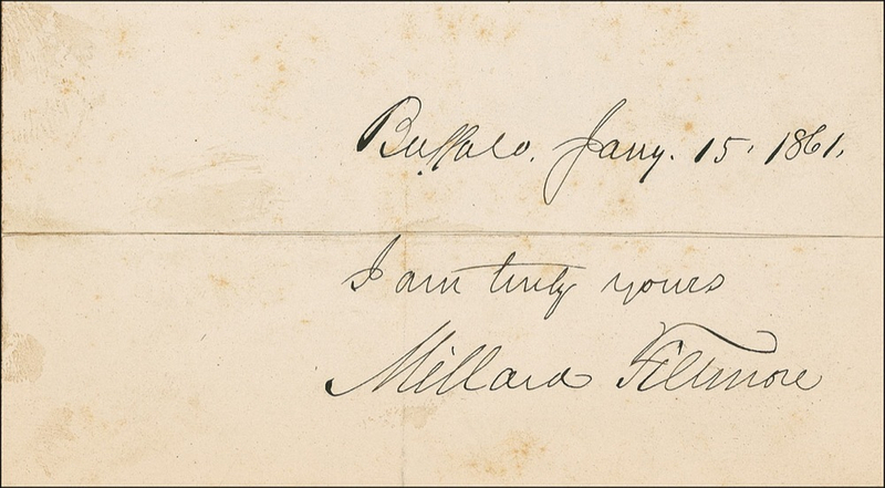 Lot 38 Millard Fillmore Signature
