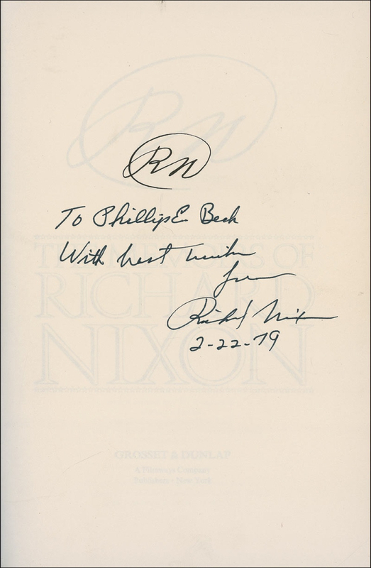 Lot 106 Richard Nixon Book